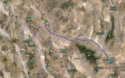 Las Vegas to Death Valley Map